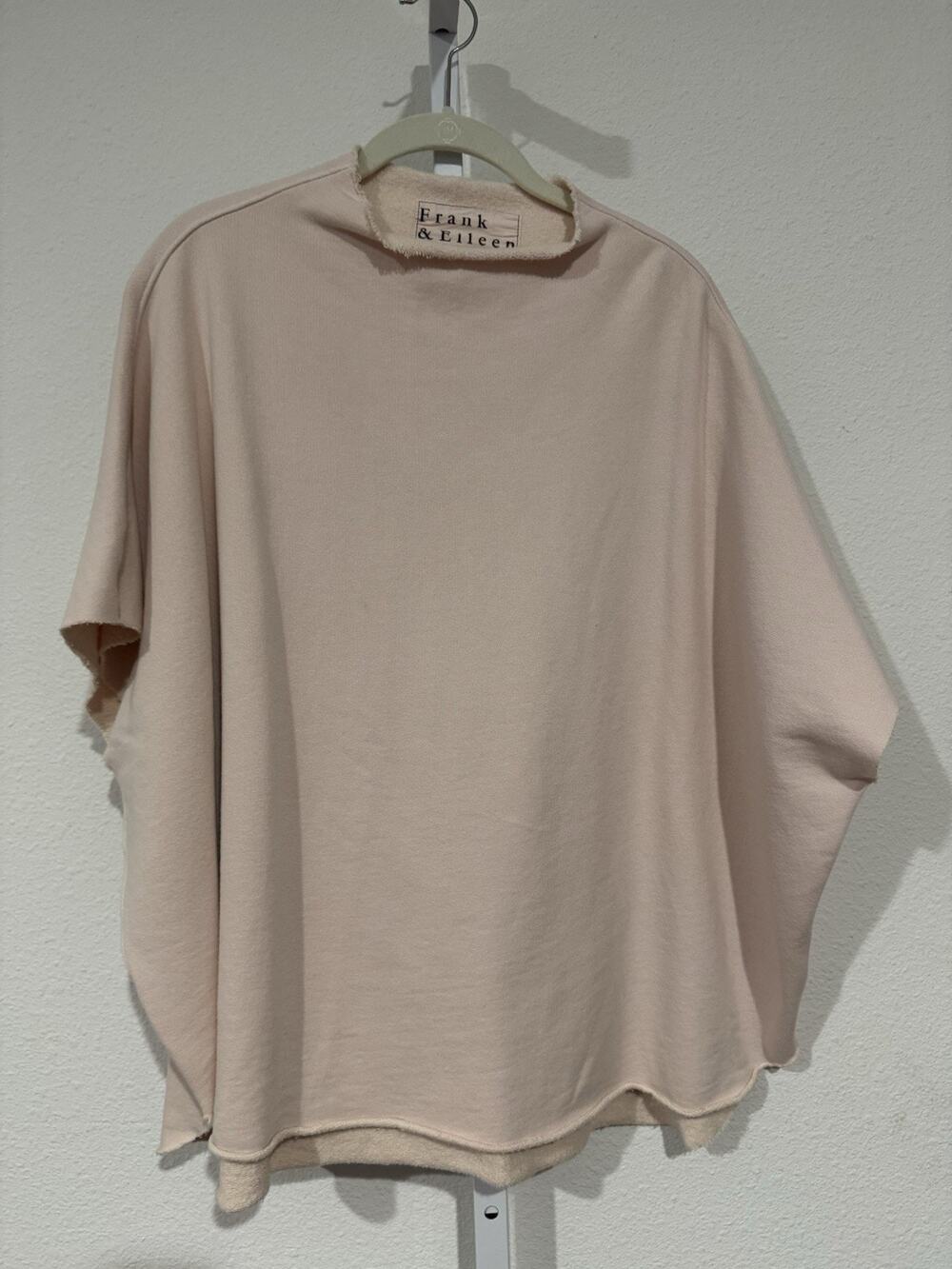 Frank & Eileen Audrey Capelet Top Women’s One Size Light Pink Triple Fleece